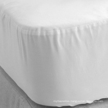 White 100% Cotton Percale Fitted Cal King Bed Sheet With Elastic Cheap Wholesale